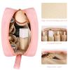 Puffy Makeup Bag for Women, Initial Cosmetic Bag, Cute Travel Toiletry Bag, Puffer Make Up Organizer Bags with Compartments, Personalized Gifts for Girlfriend Bridesmaid Teacher Graduation (Pink, D) view 4