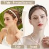Vovii 4Pcs Thin Headbands For Women Girls No Headache Pressure Comfortable Headbands for Women Non Slip Fabric Skinny Narrow Hairbands Head Bands for Women's Hair Accessories view 3