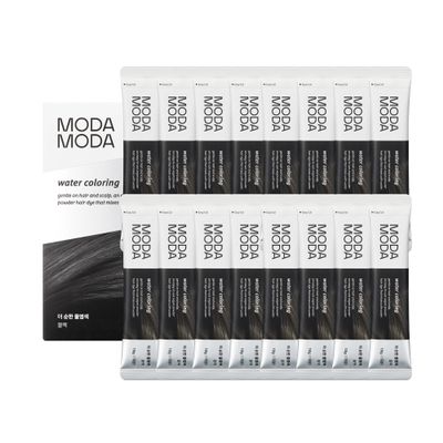 Water Coloring Hair Dye, Black, No Dye Kit, All Hair Types, 20 ct