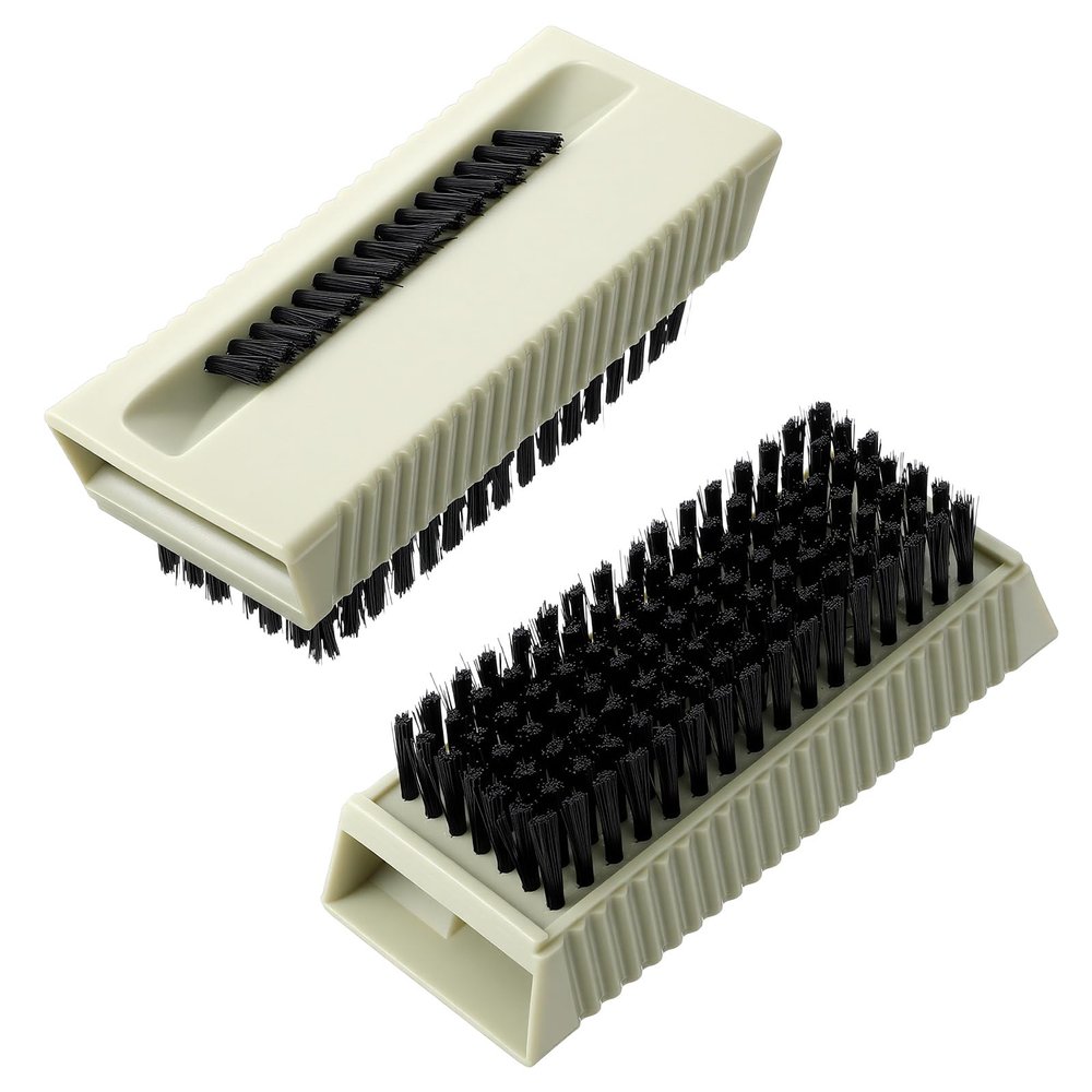 2 Pcs Nail Brush for Cleaning Fingernails Two-Sided Nail Scrub Brush to Clean Under Nails Heavy Duty Fingernail Cleaning Brushes for Remove Dirt and Dead Skin Cuticles