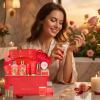 25 Pcs Mother's Day Gift, Red Rose Bath & Body Gift Basket Set for Women, Hydrating Skin Care Set, Home Spa Self Care Gifts, Cosmetic Bag, Necklace, Christmas, Birthday, Anniversary view 3