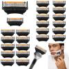 24 Count 5 Blades Refills, Razor Blades for Men, 5 Bladed Refill Blades, 5 Razors, for a More Comfortable Shave, 5 Blades for Men Replacement view 1