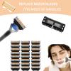 24 Count 5 Blades Refills, Razor Blades for Men, 5 Bladed Refill Blades, 5 Razors, for a More Comfortable Shave, 5 Blades for Men Replacement view 2