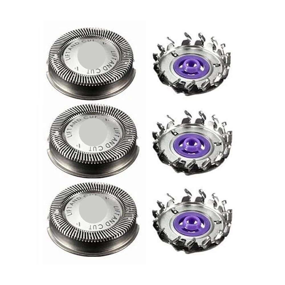 3 Pcs Replacement Shaver Head for Compatible For Philips HQ3 HQ4 HQ55 HQ56 HQ6900 HQ6868 HQ5812 HQ6874 Razor Blade(1set)