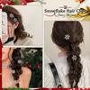 10Pcs Christmas Hair Clips Sparkly Rhinestone Snowflake Hair Clops Cute Xmas Hair Barrettes Silver Alligator Clips Holiday Decorations Hair Pins for Winter Festival Party Supplies Party Favours view 3