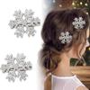10Pcs Christmas Hair Clips Sparkly Rhinestone Snowflake Hair Clops Cute Xmas Hair Barrettes Silver Alligator Clips Holiday Decorations Hair Pins for Winter Festival Party Supplies Party Favours view 4
