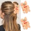 2Pcs Christmas Hair Clips Winter Xmas Hair Claw Clips Large Cute Strong Grip Clips Candy Canes Christmas Tree Design Holiday Hair Accessories for Thick/Thin Hair Acrylic Hair Clips view 2