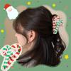 2Pcs Christmas Hair Clips Winter Xmas Hair Claw Clips Large Cute Strong Grip Clips Candy Canes Christmas Tree Design Holiday Hair Accessories for Thick/Thin Hair Acrylic Hair Clips view 3
