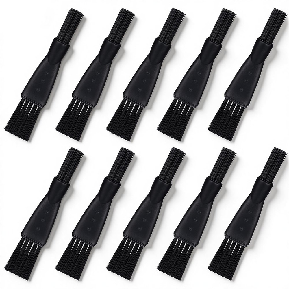 10 PCS Electric Shaver Cleaning Brush, Clipper Cleaner Brush Electric Razor Cleaner Brushes Black Double Sided Razor Brushes Replacement for Cleaning Razors Shaver Trimmer Hair Clipper Keyboard