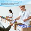 Xuezoioy Personal Hygiene Kit Bulk Pack of 100,Blue 13-IN-1 Travel Size view 3