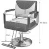 Barber Chair Hair Salon Chair with Heavy Duty Hydraulic Pump,Stainless Steel Footrest,Styling Chair for Beauty Spa Hairdressing Braiding,Orange,D view 2