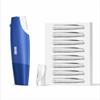 YeCheer Sonic Dermaplaning Tool for Women Face: Peach Fuzz & Dead Skin Painless Remover w/LED Light - 3-Speed Facial Dermaplaning Razor Set - 8 PCS Dermablades - Blue view 1