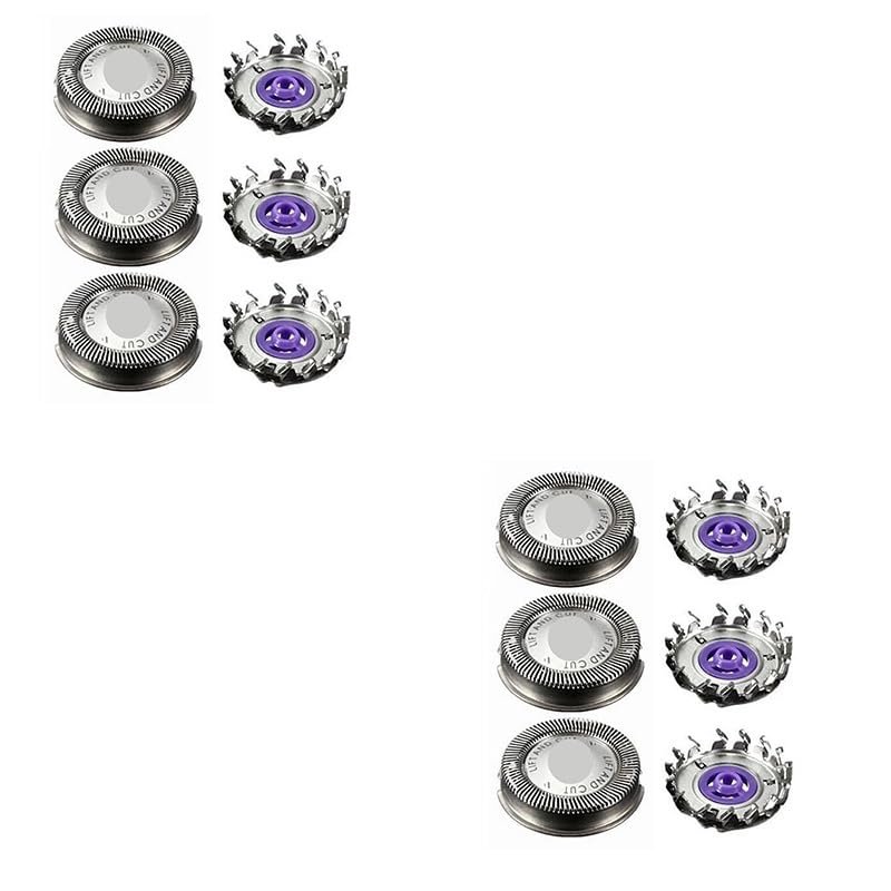 3 Pcs Replacement Shaver Head for Compatible For Philips HQ3 HQ4 HQ55 HQ56 HQ6900 HQ6868 HQ5812 HQ6874 Razor Blade(2set)