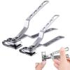 2Pcs Nail Clippers Rotating Stainless Steel Toe Nail Clippers for Thick Nails Sturdy Fingernail Clipper with Wide Opening & Long Handle for Seniors Thick Toenails view 2