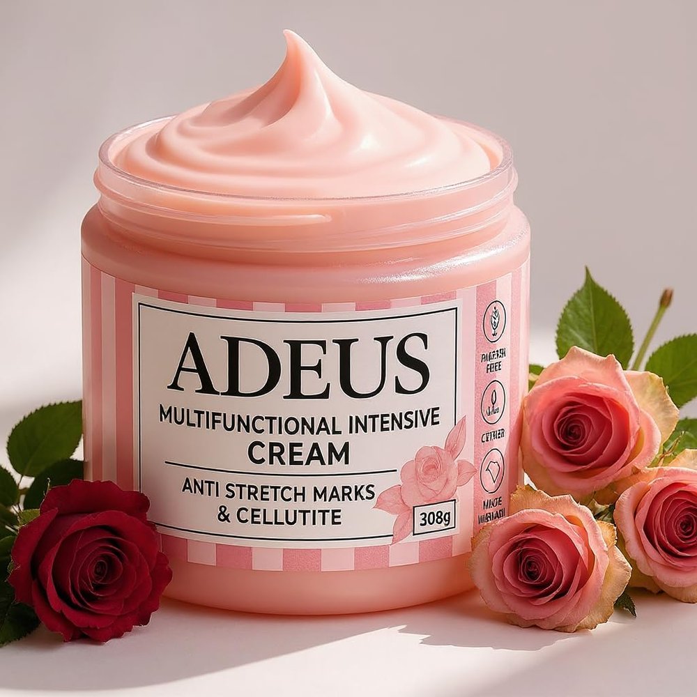 ADEUS Multifunctional Intensive Cream  Smooth & Tighten Skin  Targets Stretch Marks, Cellulite & Sagging Skin  Deep Nourishing & Elasticity-Boosting Formula for Women (10oz) (1)