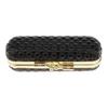 BEAHING Lipstick Bag Diamond Texture Lipstick Case with Mirror Portable Holder Exquisite Glossy 3.9x1.3x1in Iron Clip Lip Gloss Holder for Women view 1