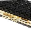 BEAHING Lipstick Bag Diamond Texture Lipstick Case with Mirror Portable Holder Exquisite Glossy 3.9x1.3x1in Iron Clip Lip Gloss Holder for Women view 2