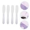 VALICLUD 4pcs Facial Mask Mixing Spoons Thick Transparent Cosmetic Spatulas for Even Application Reusable Skin Care Applicator Sticks for Creams Serums view 3