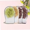 Beaupretty 3pcs Bath Exfoliating Gloves Dead Skin Remover Double-sided Body Scrub Mitts Spa Glove for Couples with Hanging Loop Random Colors Random Color view 3