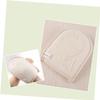 LALADEFIEE Natural Loofah Bath Glove Exfoliating Scrubber with Thumb for Body Shower and Sauna Stretchy Easy to Wash and Quick Dry Bath Mitt for Men Women view 4