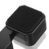 Alipis Double-Sided Silicone Facial Cleansing Brush Soft Bristles Exfoliator for Deep Cleaning and Massage Handheld Skin Care Brush for Blackhead Removal and Sensitive Skin Black view 3