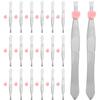 Abaodam 24pcs Stainless Steel Eyebrow Tweezers for Women Flat and Slanted Tips Precision Hair Removal Tools Multipurpose Beauty Grooming Accessories for Facial Hair and Eyelash Application view 1