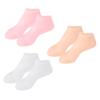 Alipis 3Pairs Moisturizing Socks for Dry Cracked Feet Elastic Foot Care Socks with Deep Penetration for Women Includes White Pink and Nude Colors view 1