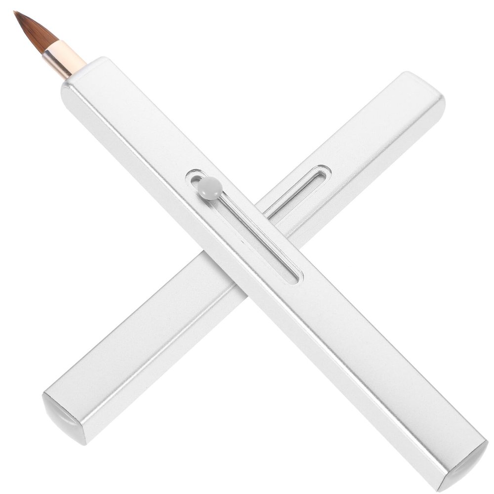 Mobestech 2pcs Retractable Lip Applicator Brush with Cap Soft Skin-friendly Concealer and Lip Gloss Makeup Brushes for Women Portable Adjustable Lipstick and Balm Tool Comfortable Handle