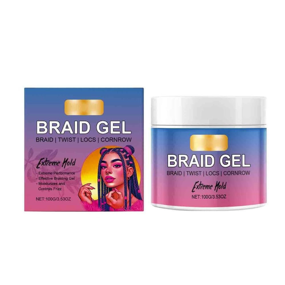 3PCS Edge Control Braid Styling Gel Control Frizz Smooth Hair Wax Frizzy Hair Edge Styling Gel