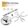 Zerodeko Rustproof Razor Stand with Beard Brush Holder for Men Space-saving Shaving Organizer Quick-dry Design for Bathroom Use Gift for Boyfriend Husband Dad view 3