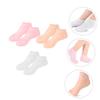 NIYANGLE 3Pairs Moisturizing Socks for Women Hydrating Foot Covers for Dry Cracked Heels Breathable Lightweight Foot Protective Socks for Intensive Skin Softening and Callus Care XL White view 4