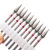 Mozulon 10PC Diamond Milling Cutter Nail Drill Bit for Eletric Manicure Machine Cuticle Clean Files Equipment Accessories(10PC-NO48) view 2