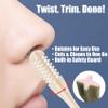6PCS 2 IN 1 Nose Hair Trimmer Nasal Cutter Remover Removal Women Men Ear Manual Nostril Sightfelt Razor Shaver Double Sided Knife Disposable Rotating Stick 360 Head Trim Razors Blade Stick (Beige,6PC) view 2