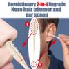 6PCS 2 IN 1 Nose Hair Trimmer Nasal Cutter Remover Removal Women Men Ear Manual Nostril Sightfelt Razor Shaver Double Sided Knife Disposable Rotating Stick 360 Head Trim Razors Blade Stick (Beige,6PC) view 3