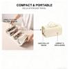 4-in-1 Detachable Roll Up Travel Makeup Bag for Women, Large Capacity Waterproof Cosmetic Organizer with 4 Clear Pouches & Hanging HookWaterproof leather material (beige) view 2