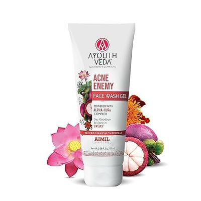 A.you.th Veda Acne Enemy 100 ml Face Wash Gel For Acne & Pimples |Face Wash for Oily Skin and Pimples | Suitable for All Skin Types (Pack of 1: 100ml)