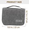 Alipis Large Capacity Hanging Toiletry Bag with Inner Hook Portable Travel Cosmetic Organizer for Men and Women Multipurpose Storage Pouch with Comfortable Handle Grey Simple Wash Bag for view 2