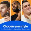BIC Flex 5 Trim and Shave Body and Beard Trimmer for Men, 5 Blades, 3-in-1 Grooming Kit, 1 Handle, 3 Razor Refills, 6 Trimmers, No Batteries Needed view 3