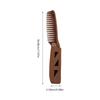 Zerodeko Sandalwood Folding Beard Comb for Men with Wide Teeth Hollow Design Natural Wooden Grooming Tool with PU Protective Case Portable Pocket Comb for Mustache Styling and Hair Care view 2