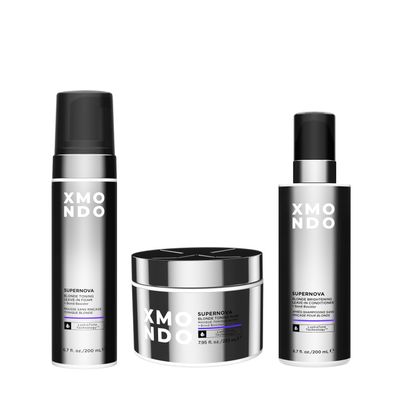 XMONDO Supernova Blonde Tone and Style Bundle - Neutralize Brass, Hydrate & Style Blonde Hair