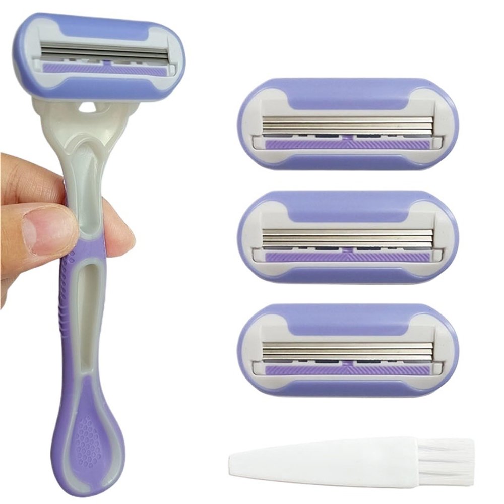 Women's Bikini Area Hair Removal Safety Razor Set With Triple-Layer Replacement Heads For Smooth, Safe Shaving And Skin Care(Set 24)