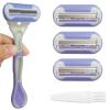 Women's Bikini Area Hair Removal Safety Razor Set With Triple-Layer Replacement Heads For Smooth, Safe Shaving And Skin Care(Set 24) view 2