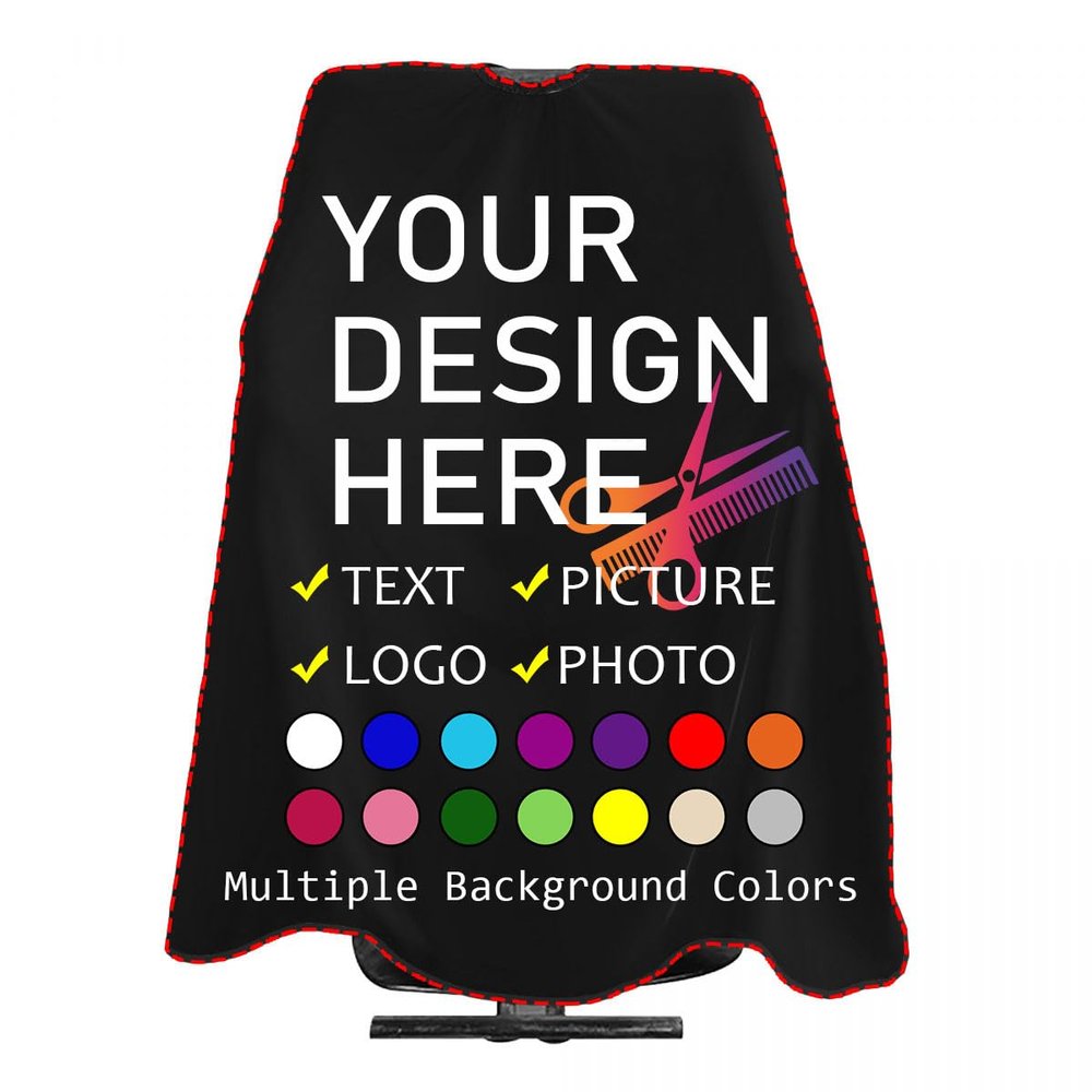 Custom Barber Cape Personalized Hair Cutting Capes Neckline Hairdresser Cape for Home Salon Barbershop
