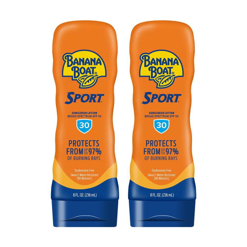 Banana Boat Sport Ultra Lotion Sunscreen Broad Spectrum, SPF 30, 8oz each, Twin Pack