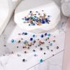 Craftora 360Pcs Glass Rhinestone Gems 2mm 3mm 4mm Flatback Rhinestones Round Crystal Gems Mixed Color Pointed Back Diamond Rhinestone Beads for Woman Nail Art Bedazzling Crafting view 4