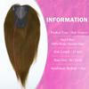 Iwig Hair Toppers for Women Real Human 360 Clip in Hair Topper No Bangs Upgrade Handmade Swiss Lace Base Top Extensions 12 inch Light Brown view 3