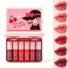 6 Colors Lip Tint Stain Set,Lip Gloss for Women,bright moisturizing lip gloss,Velvet Watery Lip Stain Moisturizing Mini Liquid Lipstick,Long lasting Non-Stick Cup, Multi-use Lip and Cheek Tint(Set a) view 1