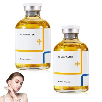 2Pcs Salmon Anti-Wrinkle Serum, Hydrating Radiant Serum for Face, Water Light Essence Firming & Support Skin Barrier, Facial Essence for Women, All Skin Types, 50ML(1.76 Fl Oz)