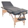 CUMYZO Black 3-Zone Folding Massage Table with Adjustable Headrest and Armrests, 3.9" Thick Cushion, Portable with Carrying Bag,110153,Black view 2