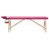 CUMYZO Premium Pink Massage Table 3 Zones - Foldable & Portable - Adjustable Wooden Spa Bed with Durable Faux Leather,110188,Pink view 2